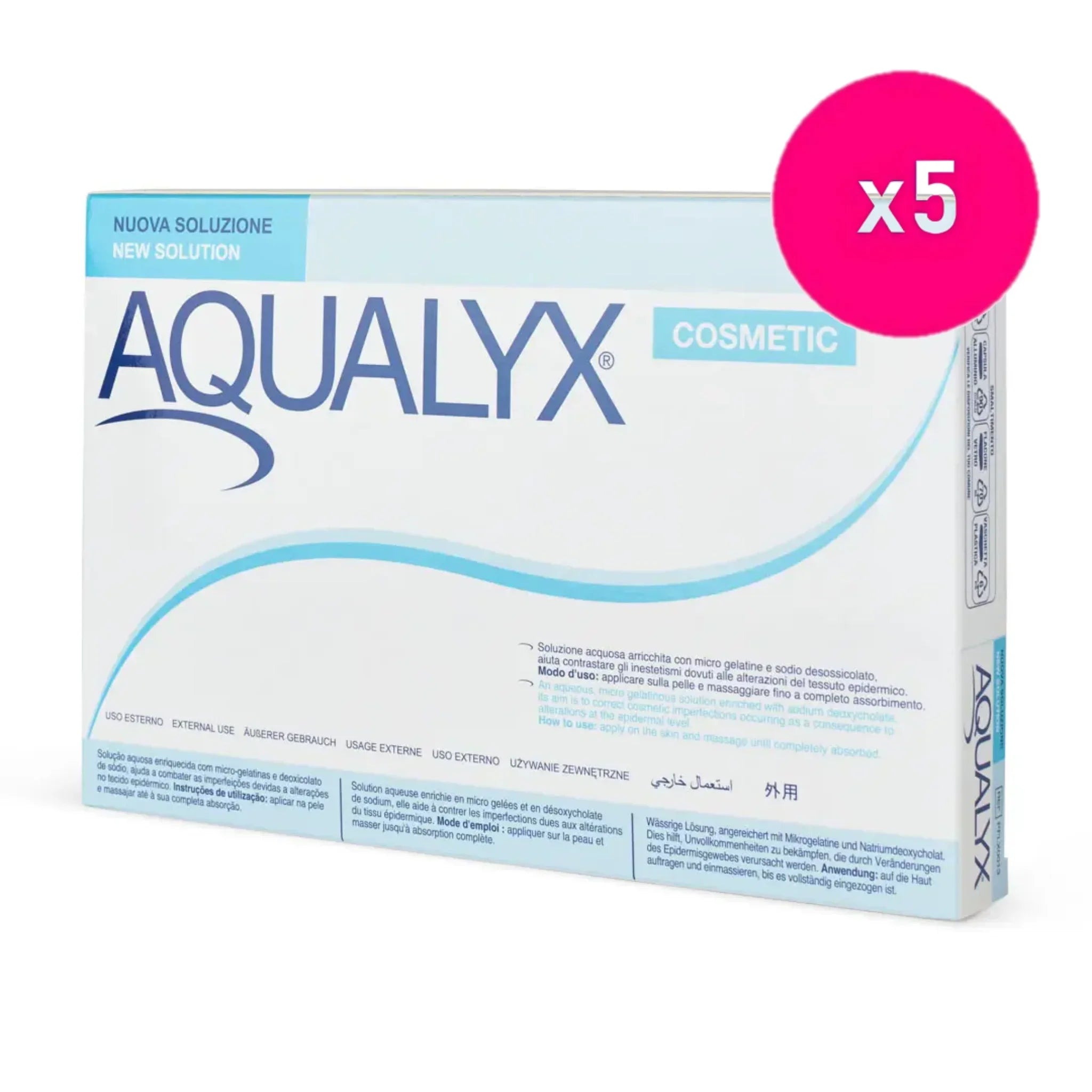 Aqualyx Fat Dissolvers 10x8ml Vials for Fat Dissolving Treatment Injections. Aqualyx fat dissolver for targeted fat dissolving.