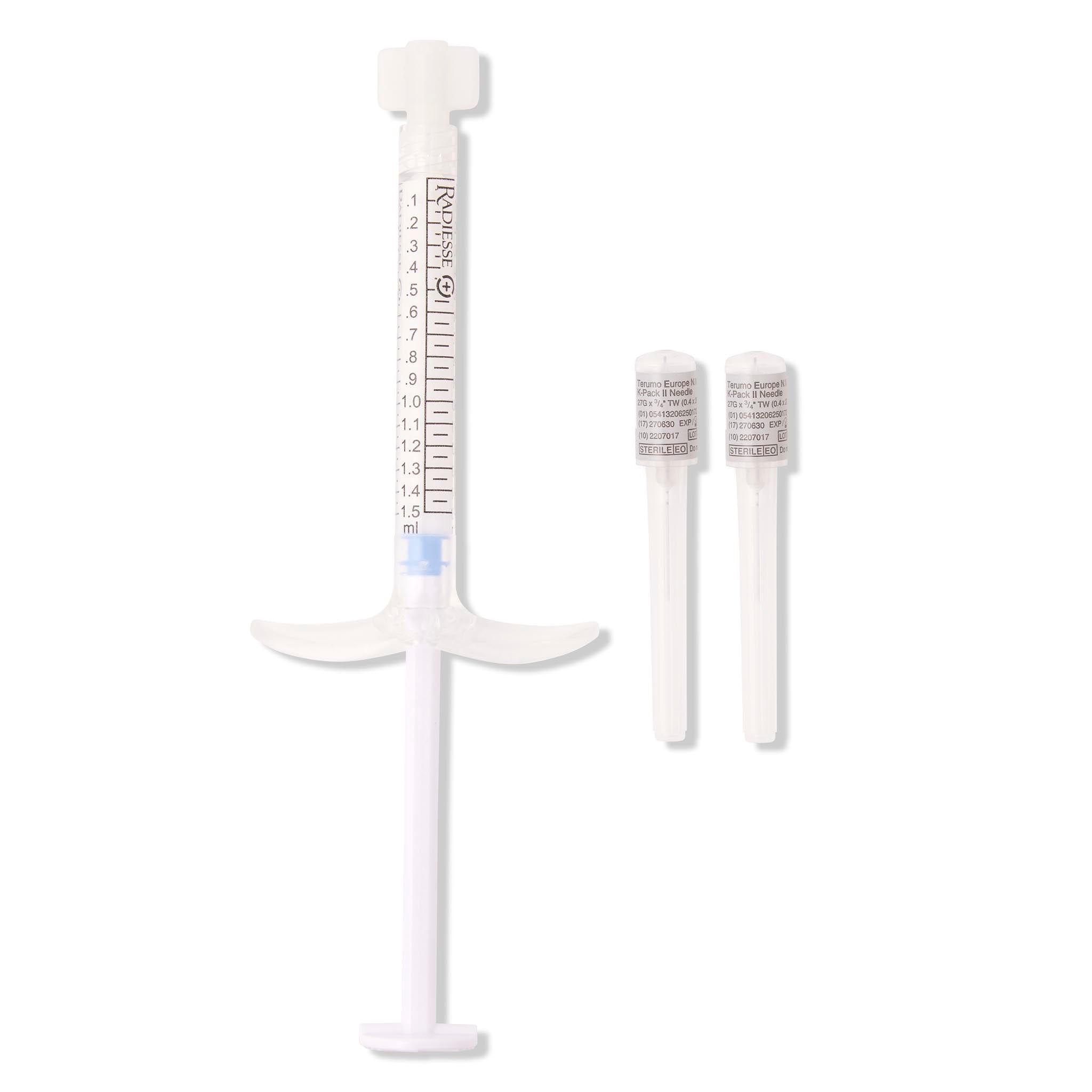 Radiesse Plus Content. Dermal filler with lidocaine for stimulating collagen, facial contouring and facial rejuvenation