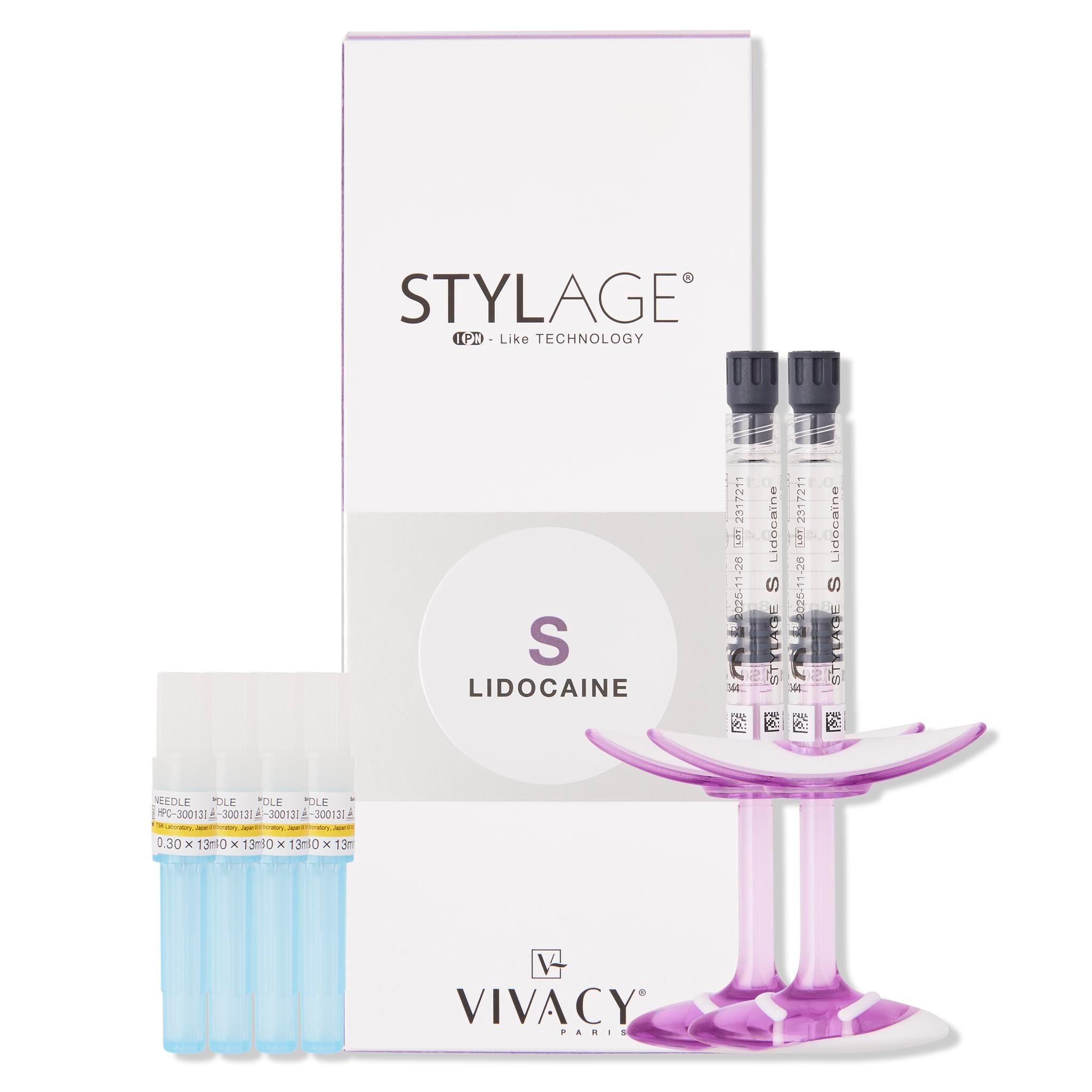 Stylage S display. Hyaluronic acid dermal filler for fine lines and superficial wrinkles.