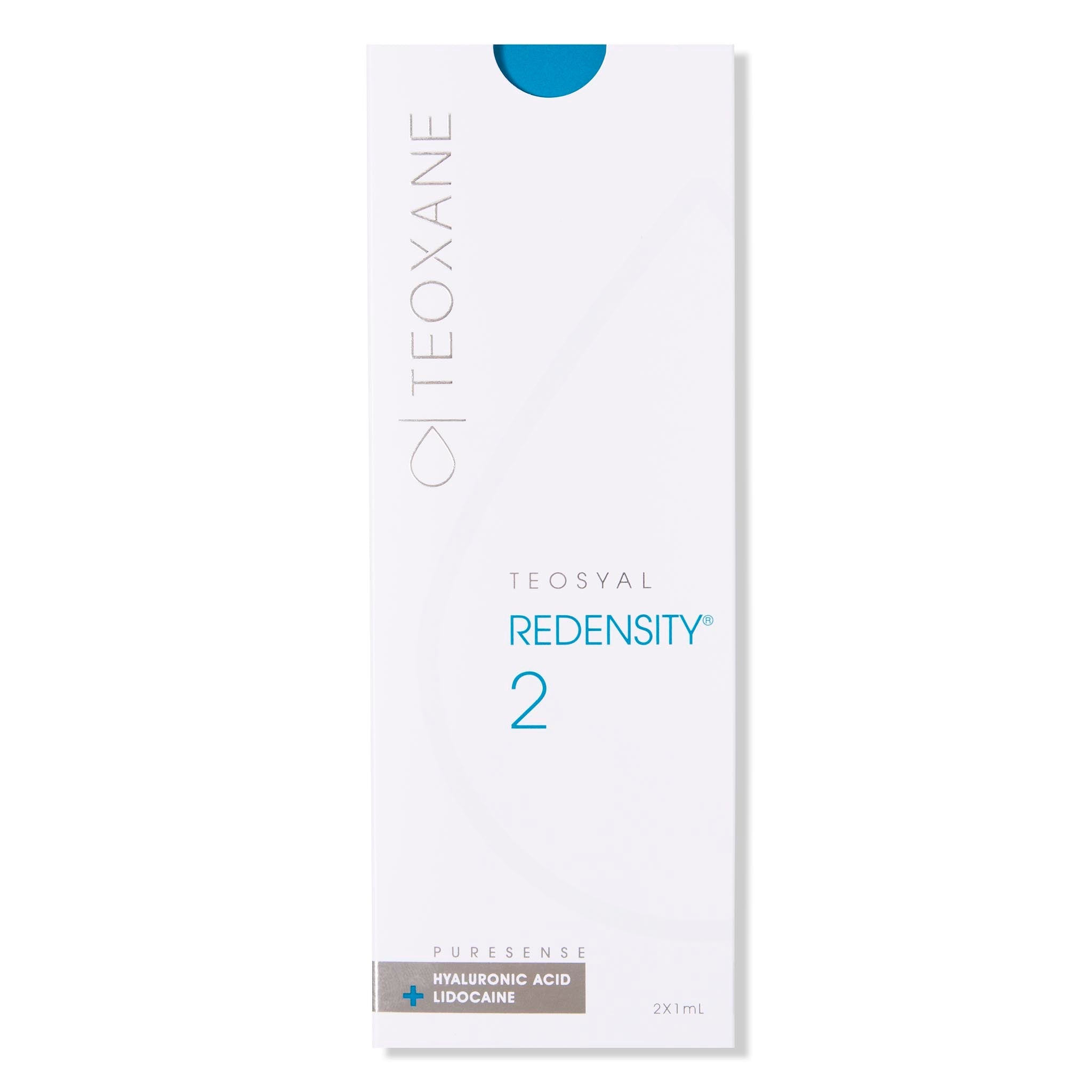 Teosyal pure Redensity 2 box. Hyaluronic acid dermal filler for the under eyes, to improve hollowness and darkness.